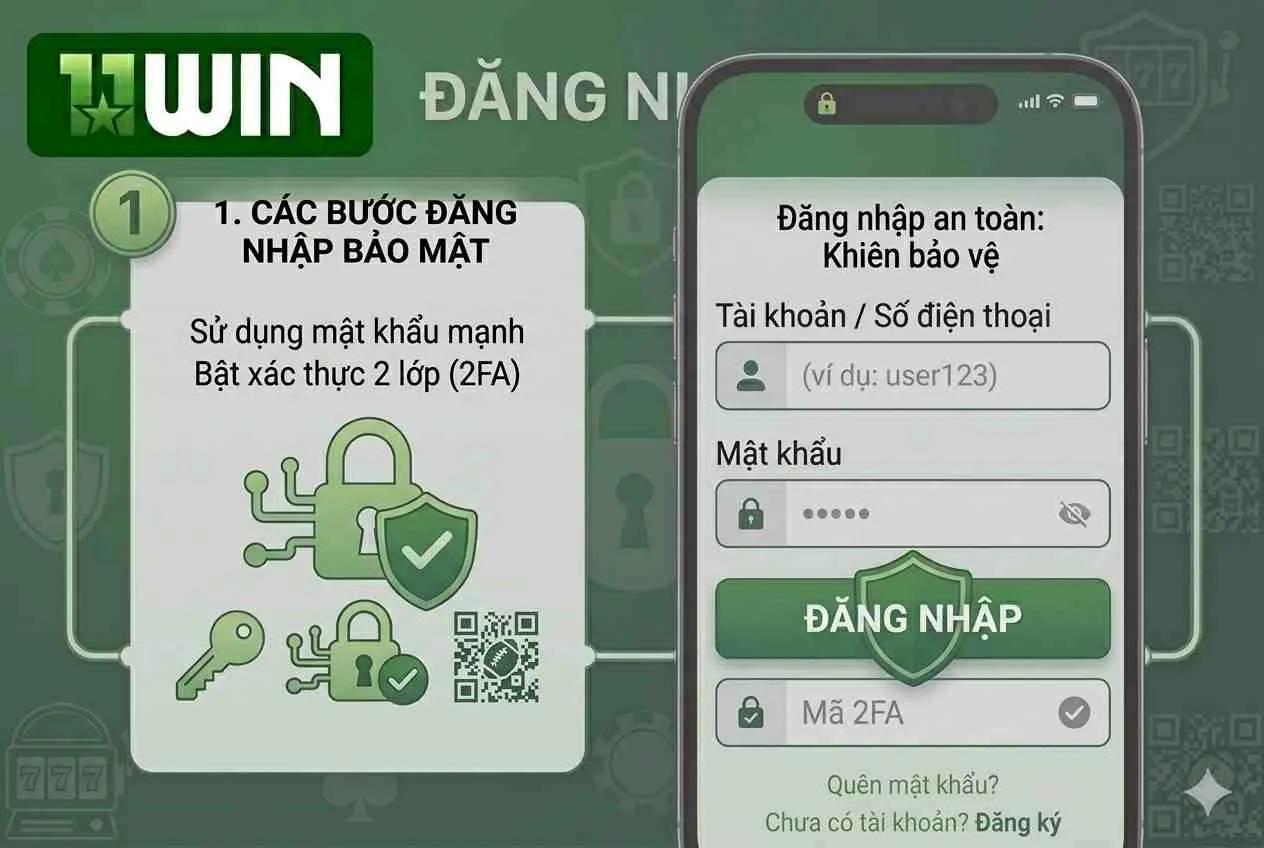cách đăng nhập 11WIN an toàn tránh bị hack